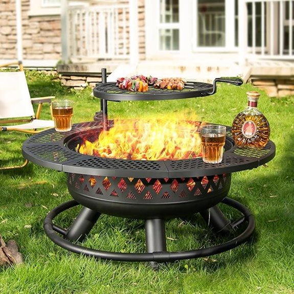 10 Best Wood Burning Fire Pits for 2026 9 panovue 36 fire pit grill accessible black unit