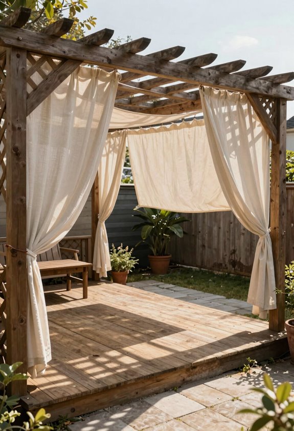 7 Cheap Covered Patio Ideas That Transform Your Backyard on a Budget 2 partial cedar pergola for shade