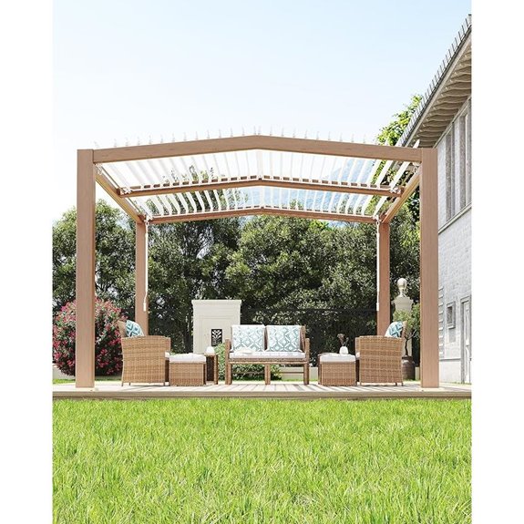 15 Best Pergolas for High Winds in 2026 6 peak roof louvered pergola