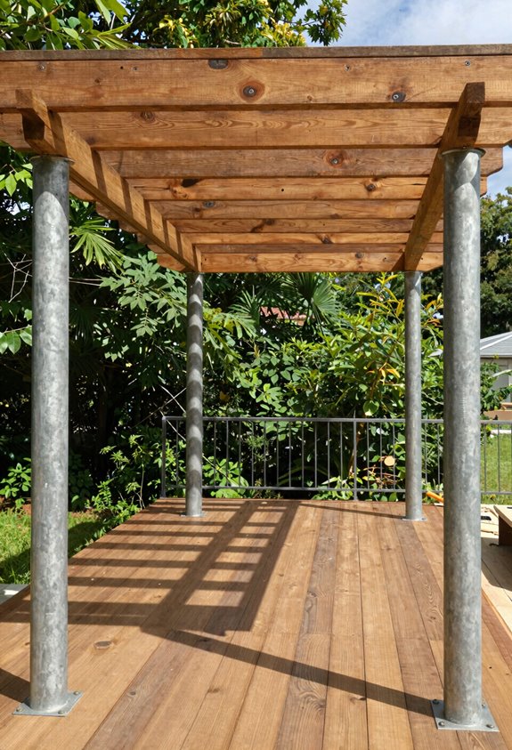 How to Build a Pergola on My Deck 1 pergola load over deck beams