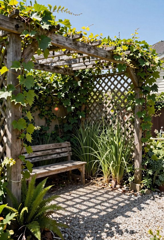 7 Backyard Landscape Privacy Ideas That Actually Work 6 pergolas trellises climbing vines privacy