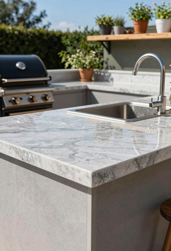 7 Best Countertop Materials for Outdoor Kitchens (2026 Guide) 4 porcelain zero sealing fade resistant
