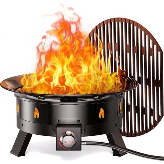 10 Best Rated Outdoor Fire Pits for 2026 9 portable propane fire pit with grill grate
