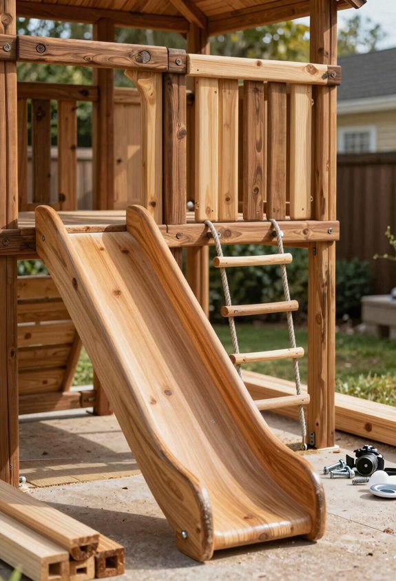 5 DIY Backyard Playground Ideas for Weekend Projects 2 pressure treated pine outperforms cedar changeouts