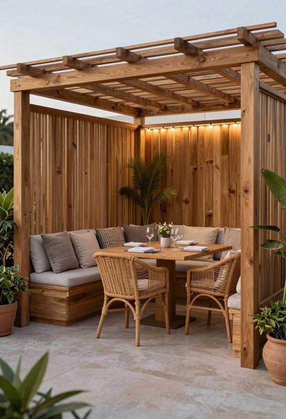 7 Cheap Covered Patio Ideas That Transform Your Backyard on a Budget 7 private patio dining with screens