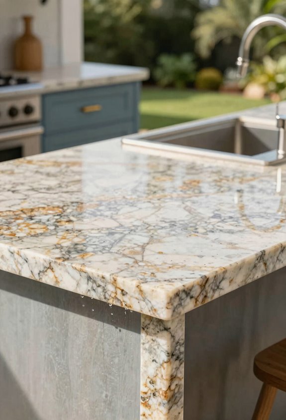 7 Best Countertop Materials for Outdoor Kitchens (2026 Guide) 3 quartzite durable low maintenance countertop choice