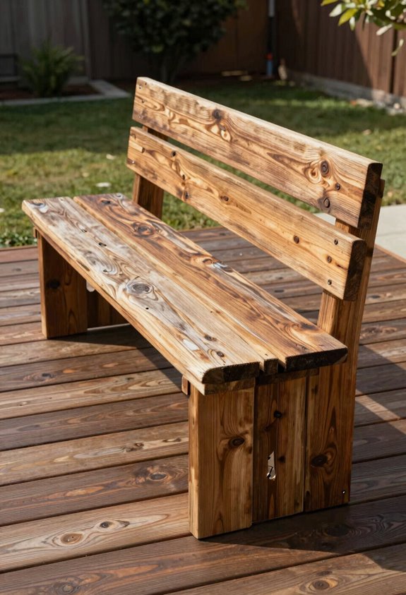 7 Deck Ideas on a Budget That Look Expensive 3 repurposed deck board bench
