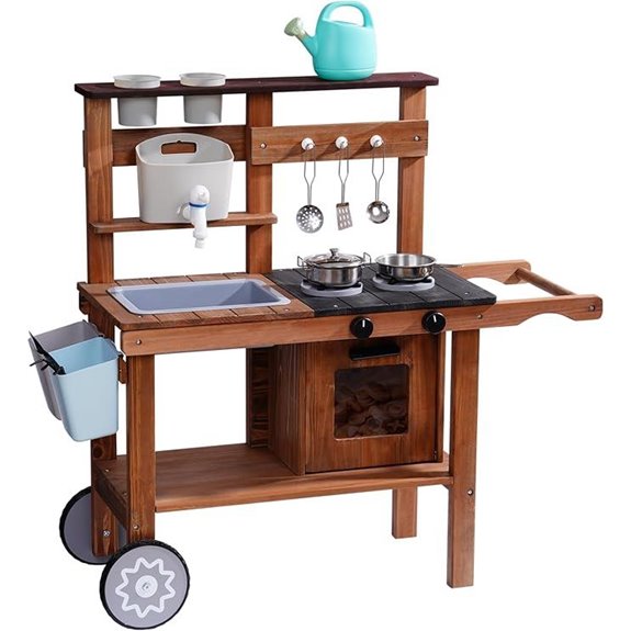 7 Best Outdoor Mud Kitchens for 2026 (Messy Play Approved) 4 robotime wooden mud kitchen for kids