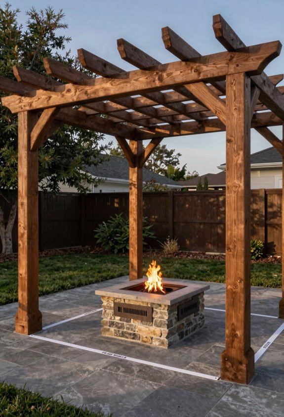 Can You Put a Pergola Over a Fire Pit? 4 safe clearance spacing rules