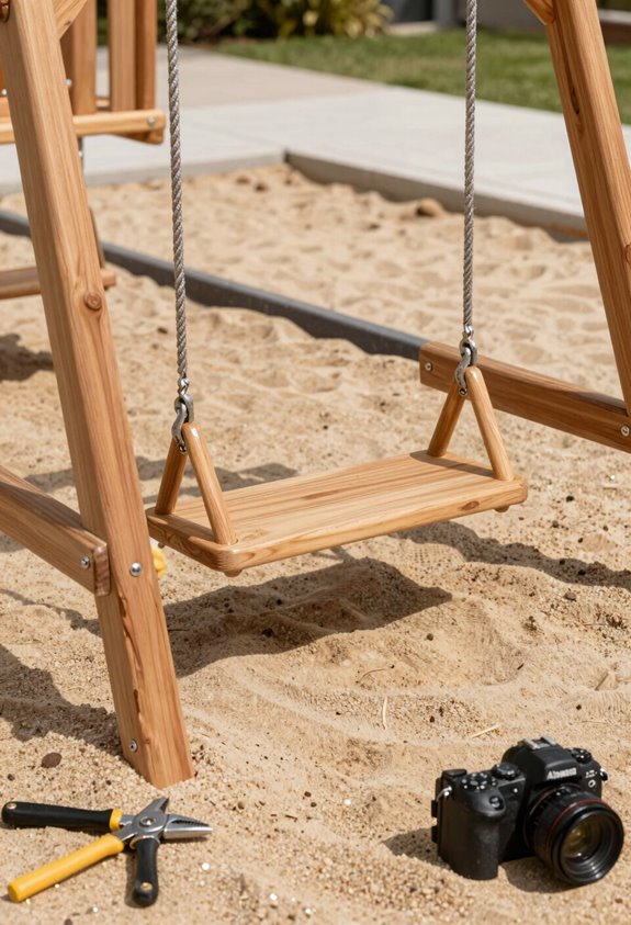 5 DIY Backyard Playground Ideas for Weekend Projects 5 sanding painting sealing playground masterpiece