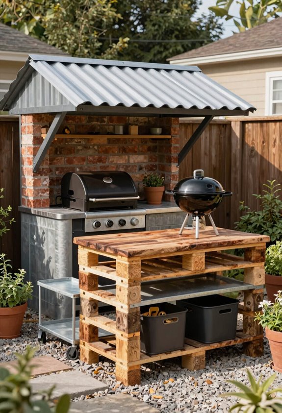 5 Steps to Build a DIY Outdoor Cooking Area on a Budget 5 shade sails tarps budgeted roof