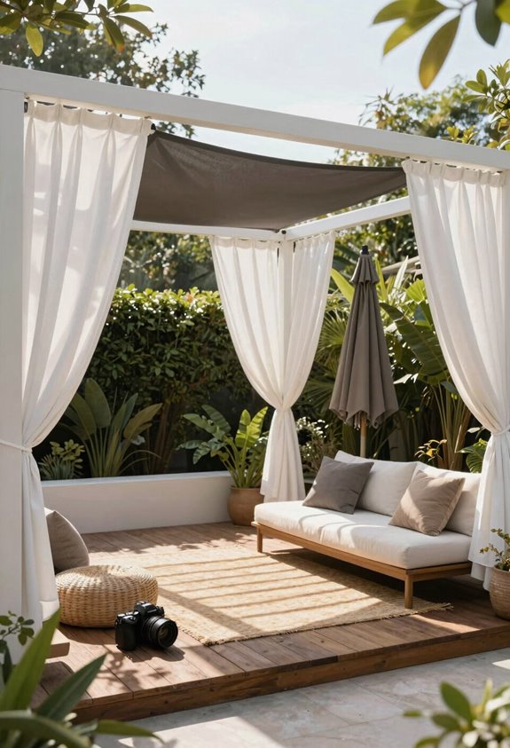 3 Outdoor Entertainment Area Ideas for Every Budget 3 shade solutions under 300 pergola sail umbrella
