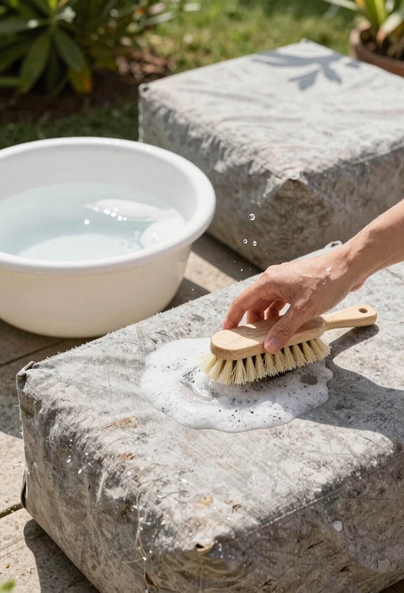 How to Wash Outdoor Furniture Covers (A Complete Guide) 3 shaking debris brushing hand washing