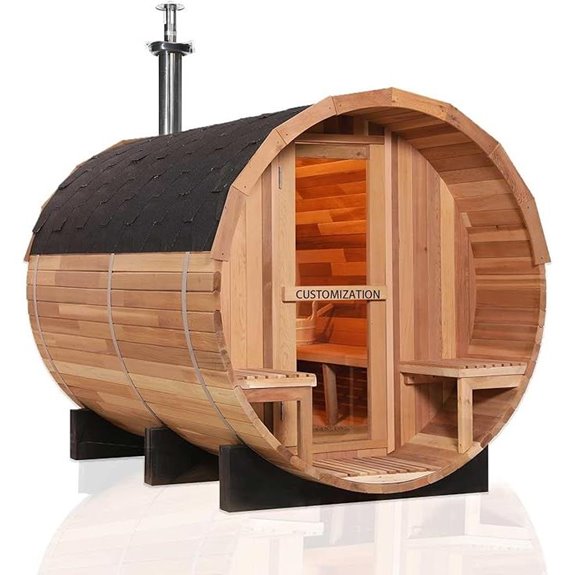 10 Best Outdoor Barrel Saunas for 2026 4 smartmak outdoor wooden barrel sauna 2 8 person