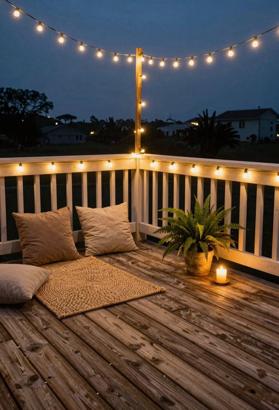 7 Deck Ideas on a Budget That Look Expensive 6 solar powered string lights precise layout