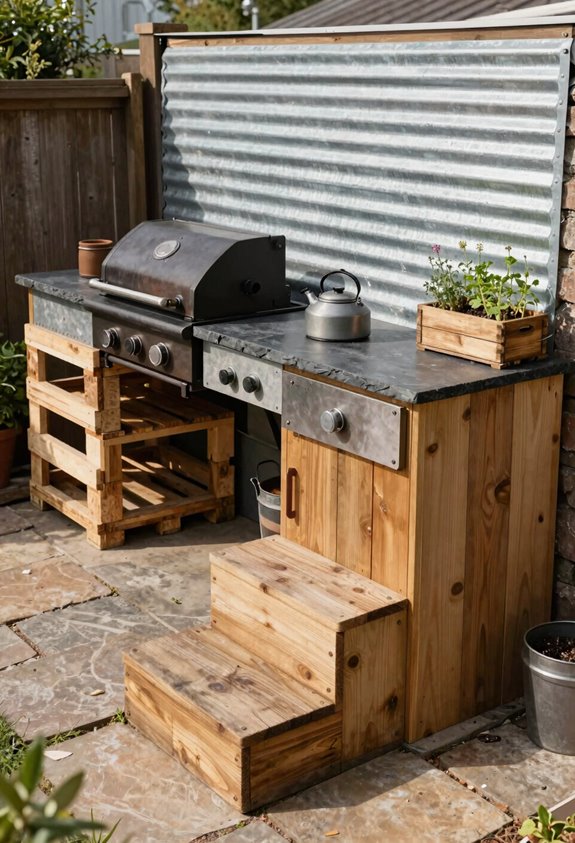 5 Steps to Build a DIY Outdoor Cooking Area on a Budget 2 solid concrete countertop with proper slope