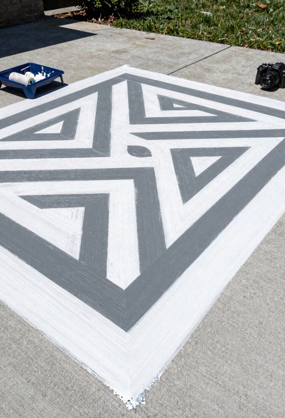 5 Do-It-Yourself Backyard Ideas You Can Build This Weekend 5 stenciled patio budget diy