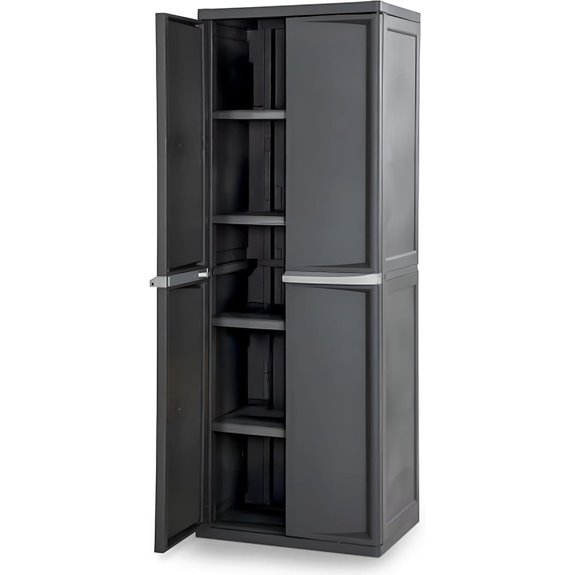 7 Best Outdoor Tool Storage Solutions for 2026 6 sterilite gray four shelf cabinet