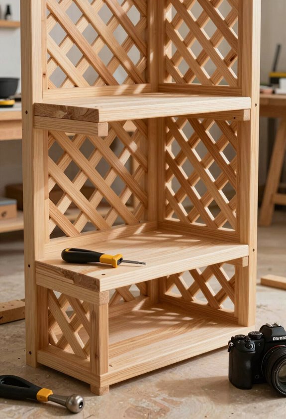 10 Steps to Build a DIY Lattice Privacy Screen 4 three layer lattice frame construction