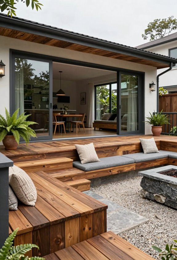 10 Deck Ideas for Backyard You'll Want to Build This Weekend 2 tiered deck with careful elevations