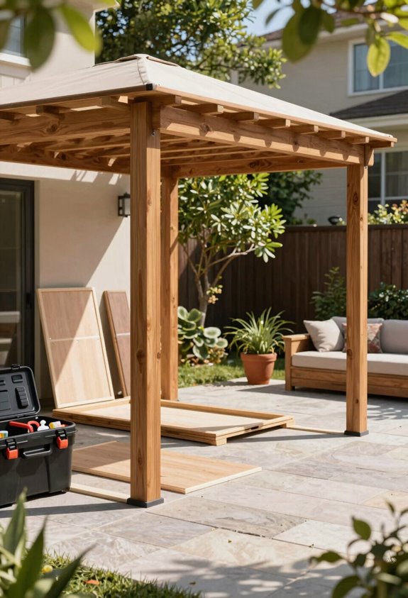 7 Best Do It Yourself Patio Kits for Easy Backyard Upgrades 2 toja grid pergola weekend upgrade