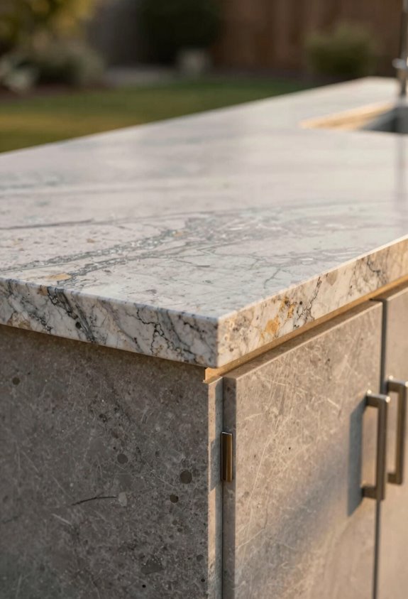 7 Best Countertop Materials for Outdoor Kitchens (2026 Guide) 7 weather resistant edges light palette low porosity drainage