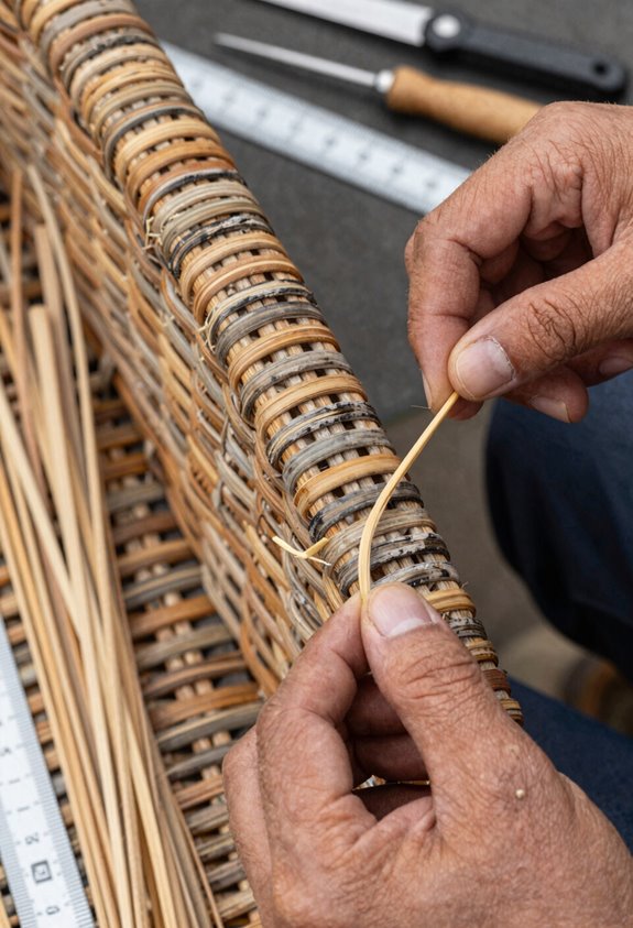 10 Steps to Repair Wicker Patio Furniture 7 weave repair with precision
