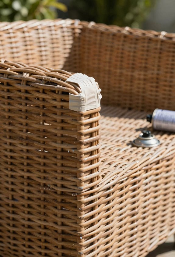 Can You Spray Paint Outdoor Wicker Furniture? 2 wicker crevices cleaned thoroughly