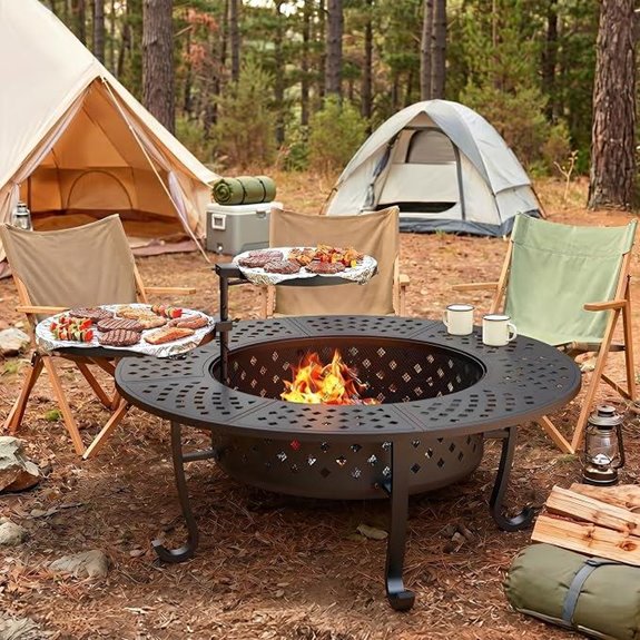 10 Best Rated Outdoor Fire Pits for 2026 10 wood burning fire pit with adjustable grills