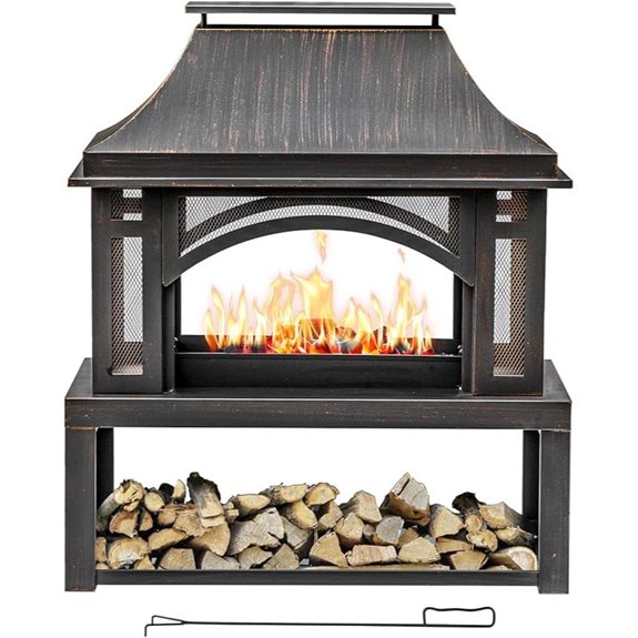 10 Best Rated Outdoor Fire Pits for 2026 8 wood fire pit with storage chimney