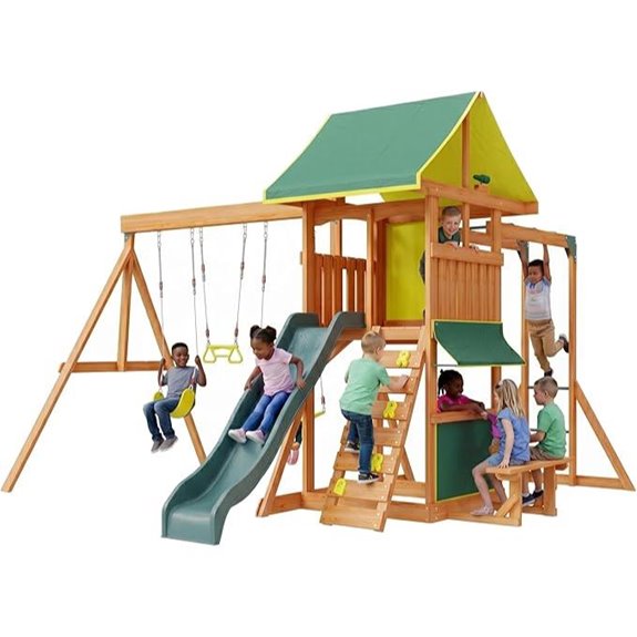 10 Best Rated Backyard Playsets for 2026 6 wooden swing set with slide
